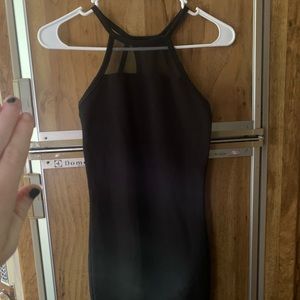 Cute black mini dress w/ mesh